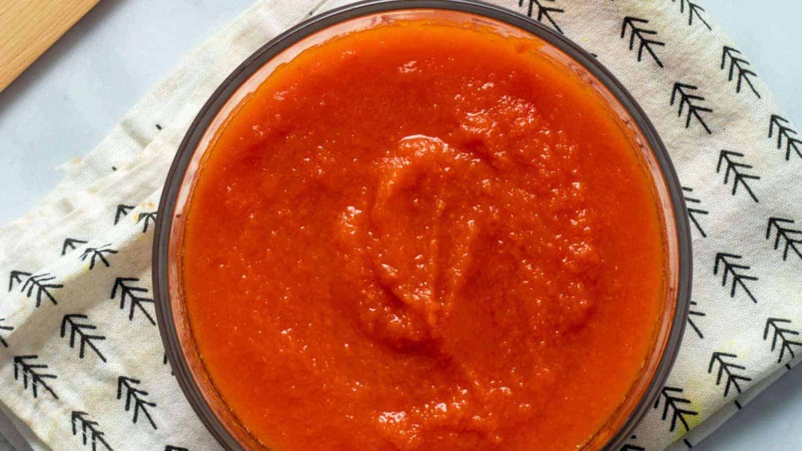 Close-up image of African pepper sauce in a bowl.