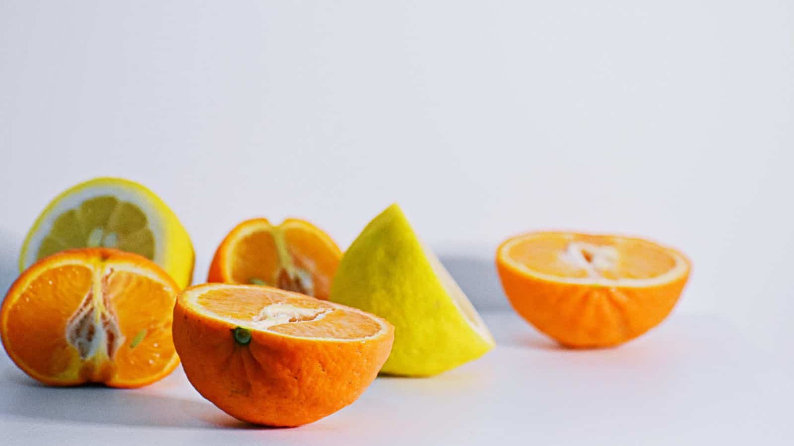Sliced Oranges And Lemons.