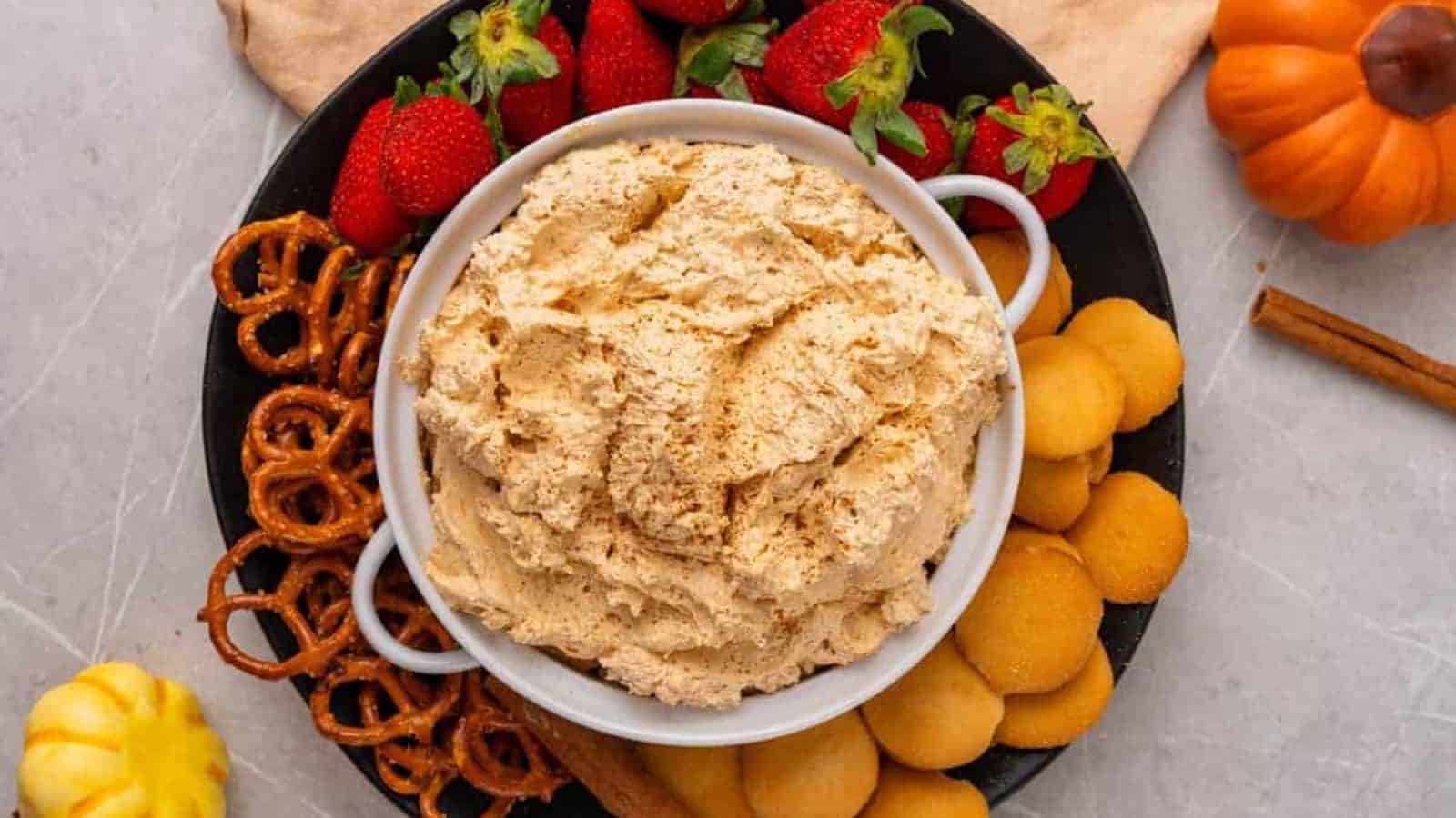 An image of a pumpkin cream cheese dip.