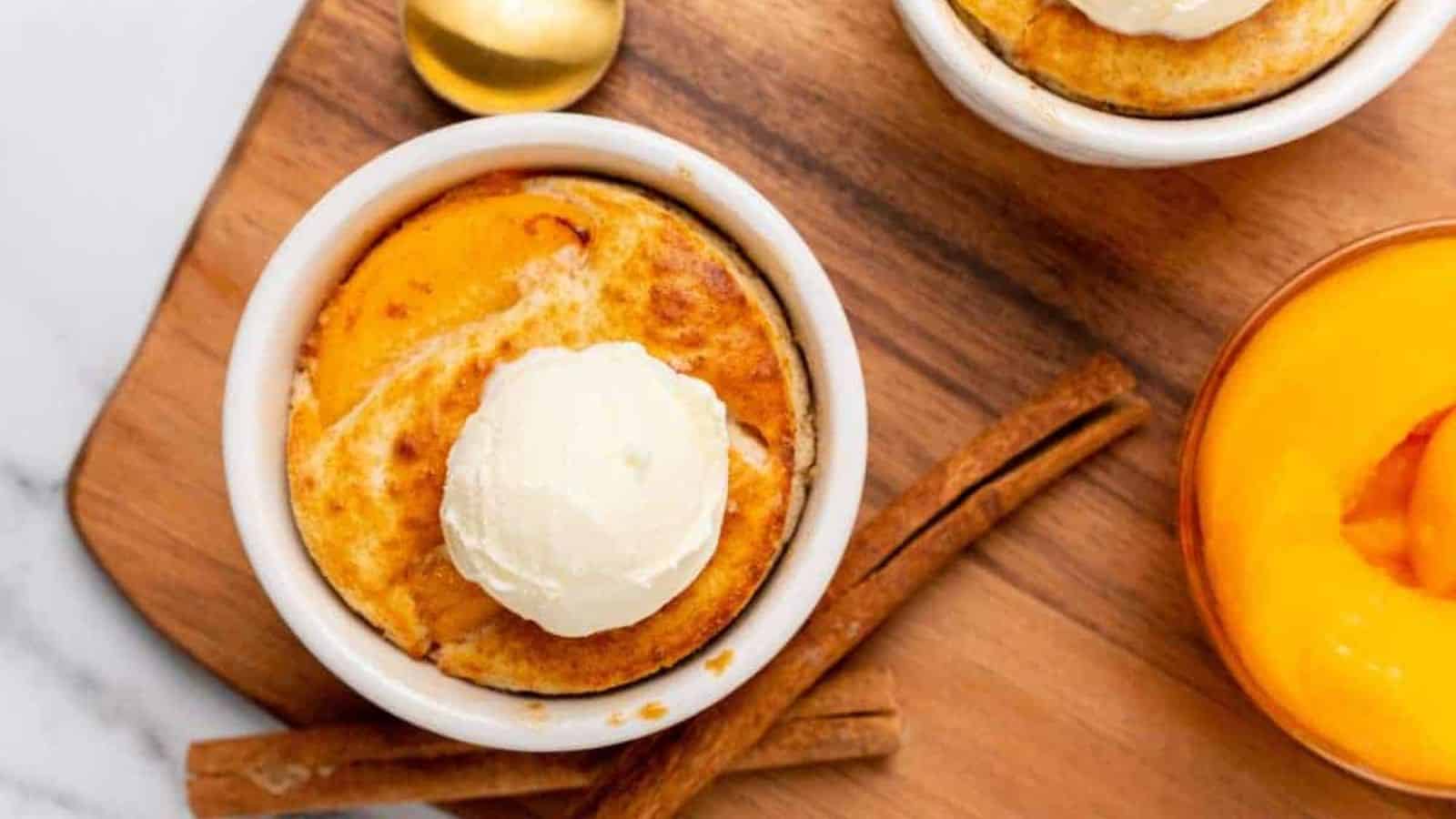 An image of Air Fryer Peach Cobbler.