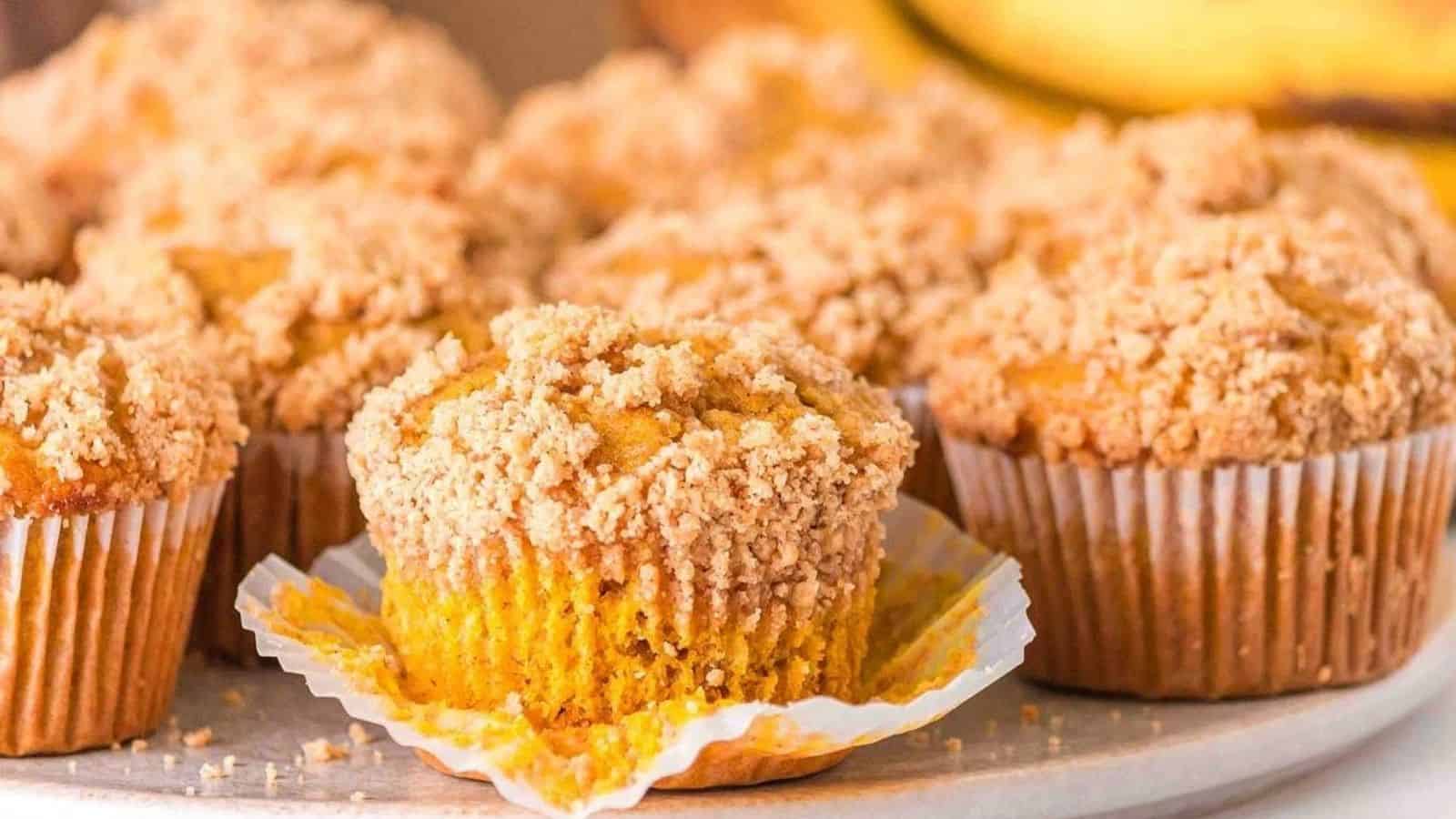 Several banana ppumpkin muffins.