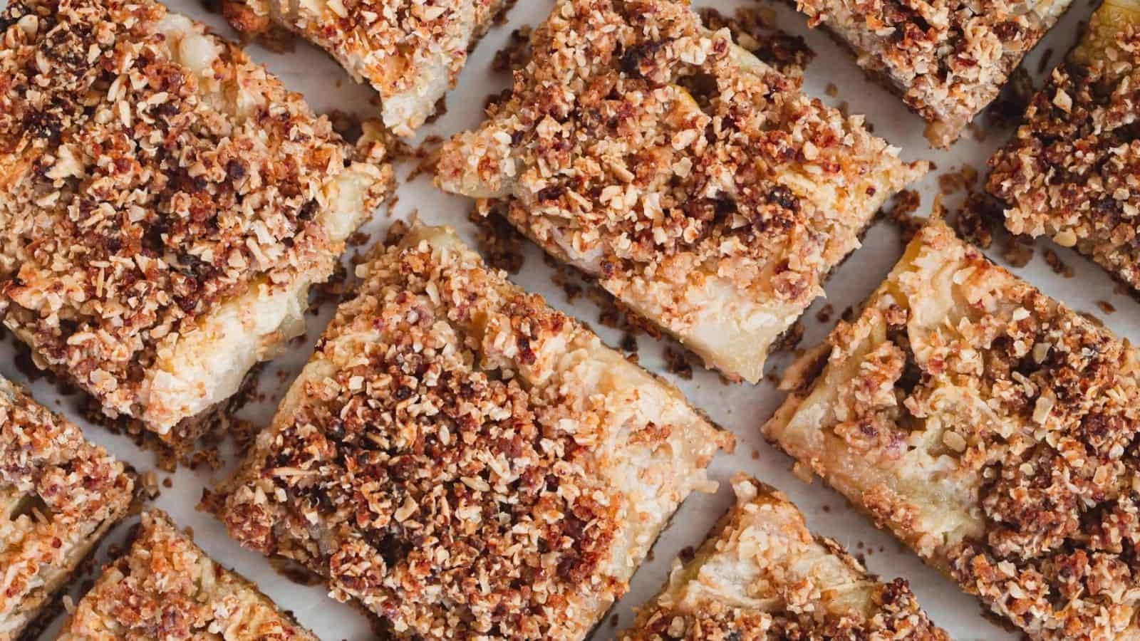 Close-up image of sliced apple crisps.