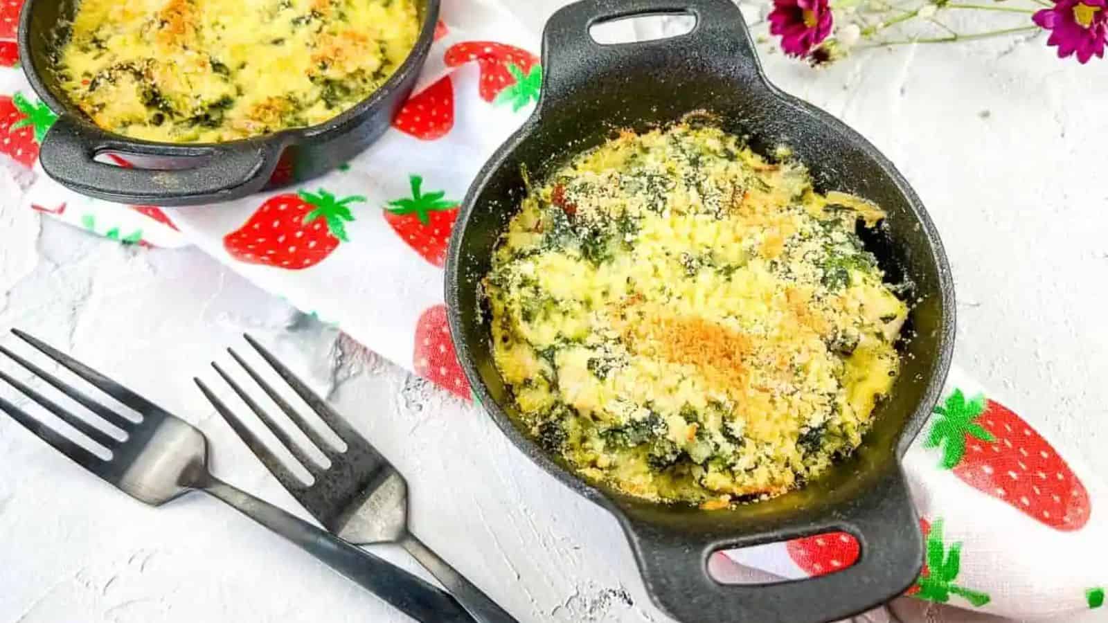 An image of Keto Chicken Florentine Bake with Artichoke Hearts.