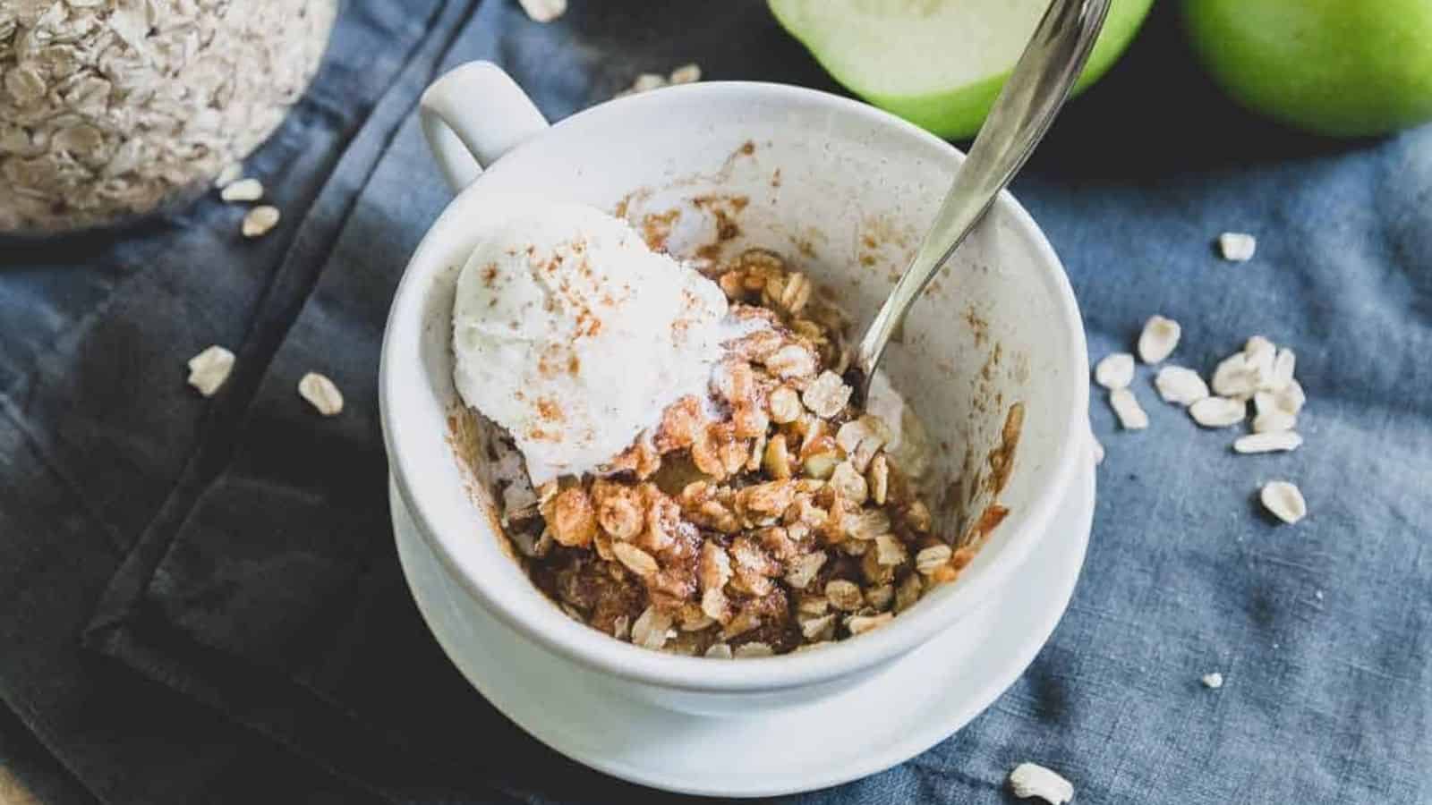 Microwave Apple Crisp.