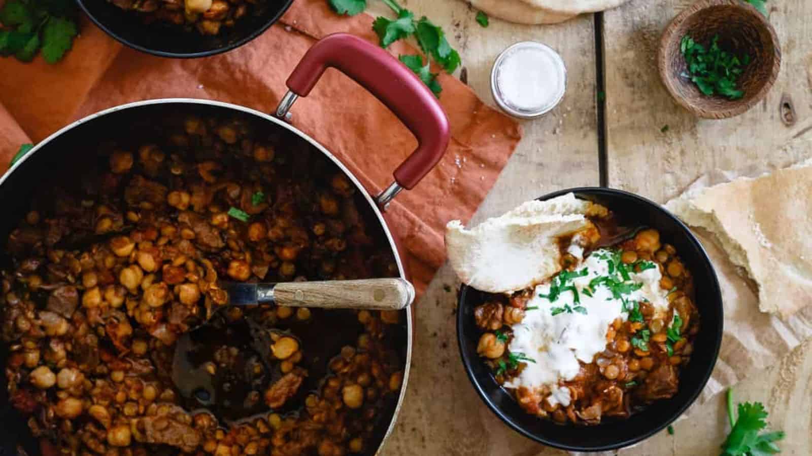 An image of Moroccan Lamb Lentil Stew.