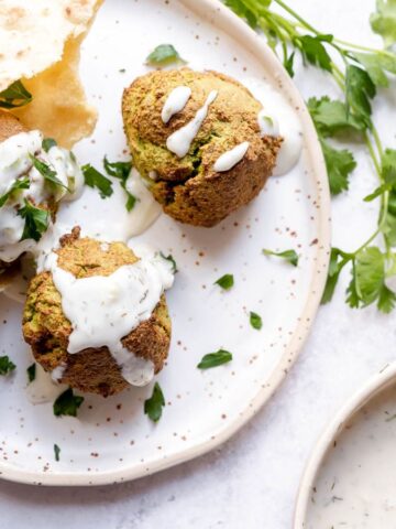 Air Fryer Falafel on a plate.