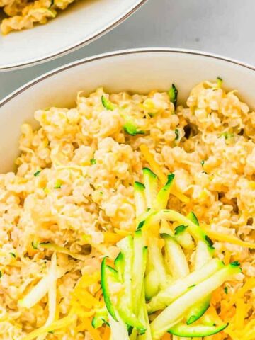 Top view of Cheesy Quinoa.
