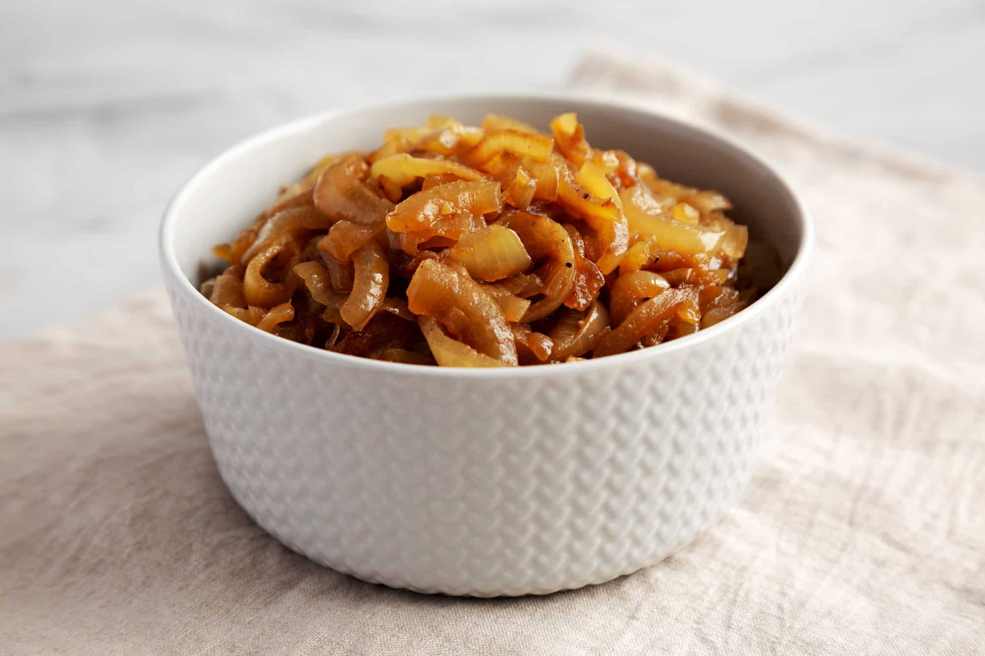 Caramelized onions in a bowl.