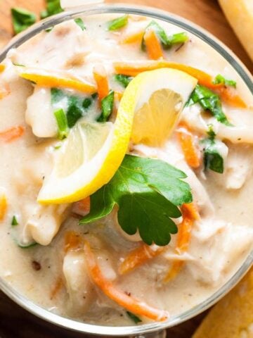 Top view of Easy Chicken and Dumplings.