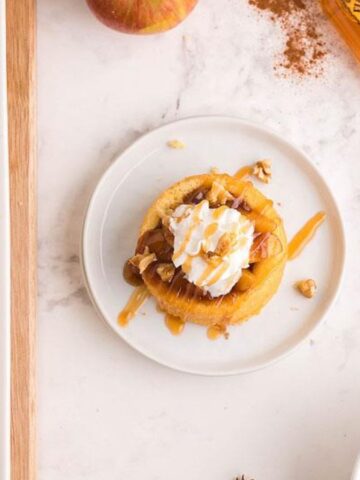 Top view of Easy Instant Pot Fireball Apple Shortcakes.