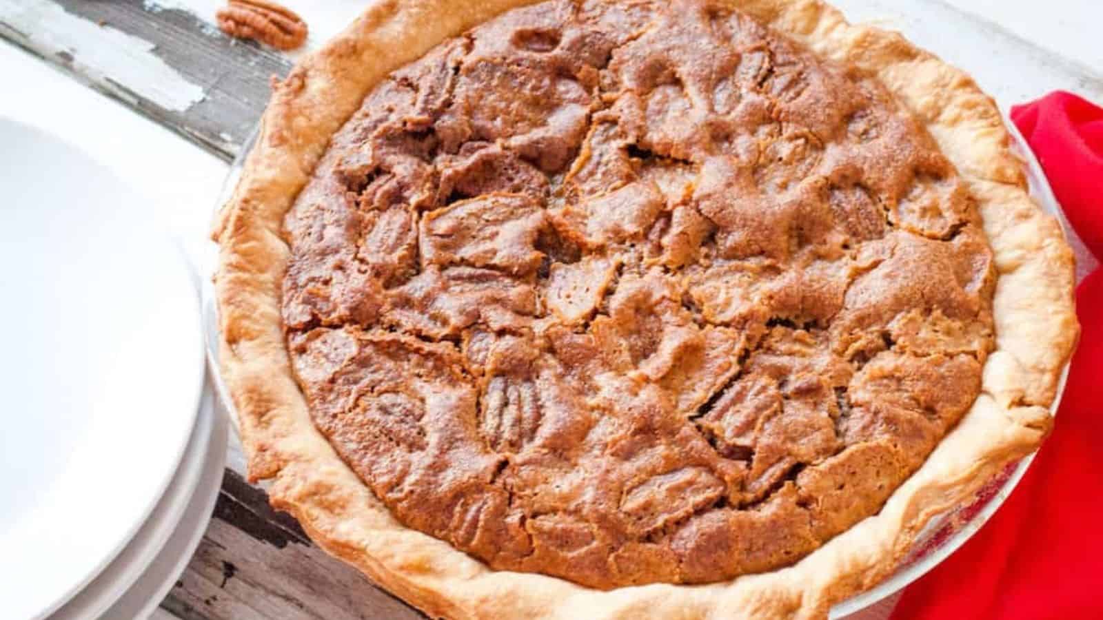 Close-up of elegant apple tart.