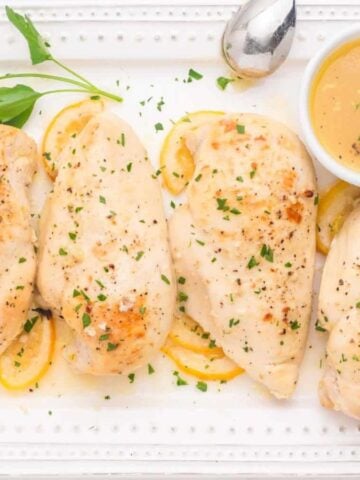 Top view of Lemon Butter Chicken.