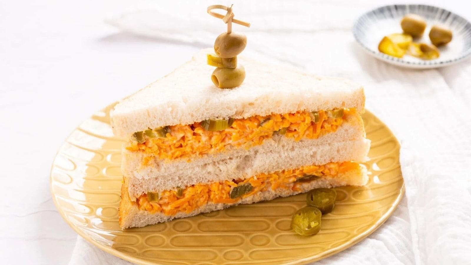 An image of pimento cheese sandwiches.