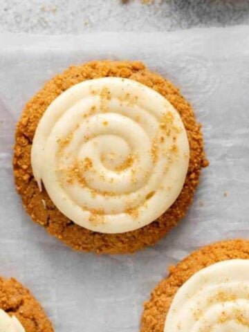 Top view of Pumpkin Cheesecake Cookies.