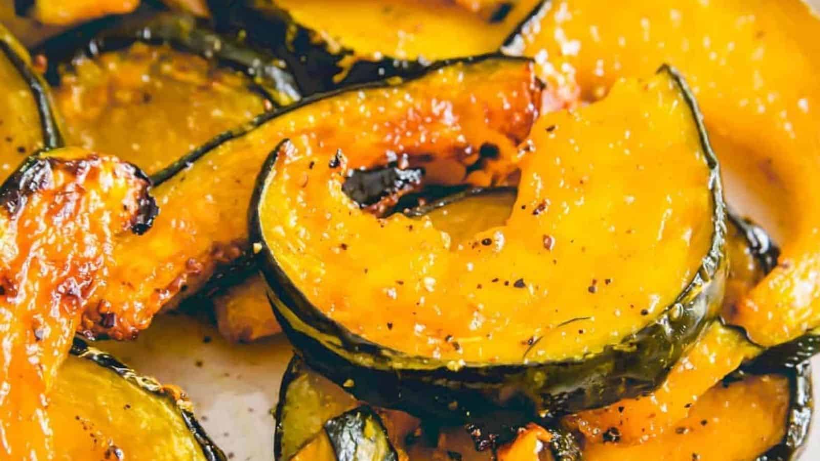 Close-up image of roasted butternut squash.