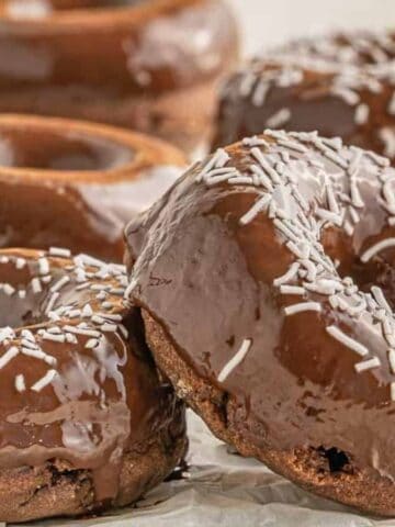 An image of Vegan Chocolate Doughnuts.