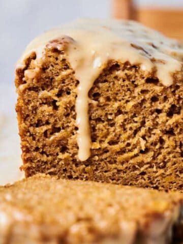 An image of a Pumpkin Bread with Maple Frosting