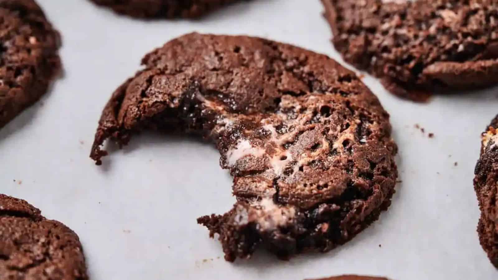 A close-up image of Marshmallow Swirl Cookies.