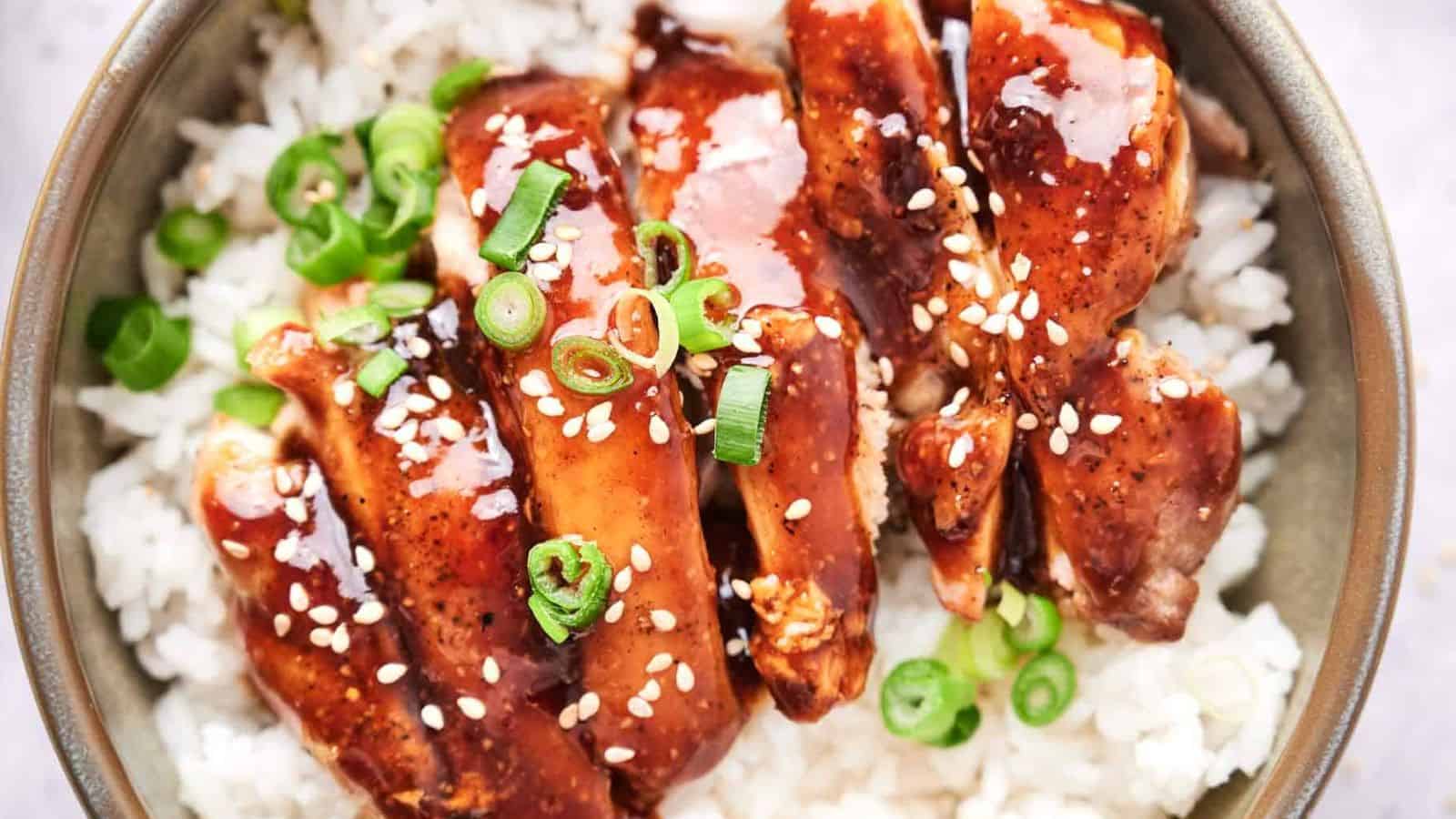 Close-up image of Panda Express Teriyaki Chicken.