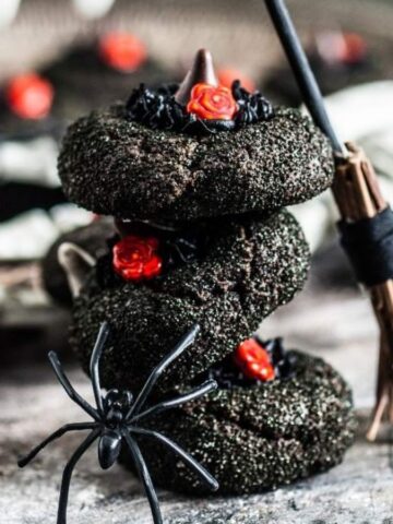 A stack of Witch Hat Cookies.