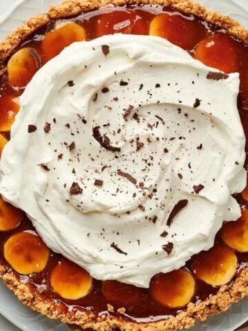 Top view of Banoffee Pie.