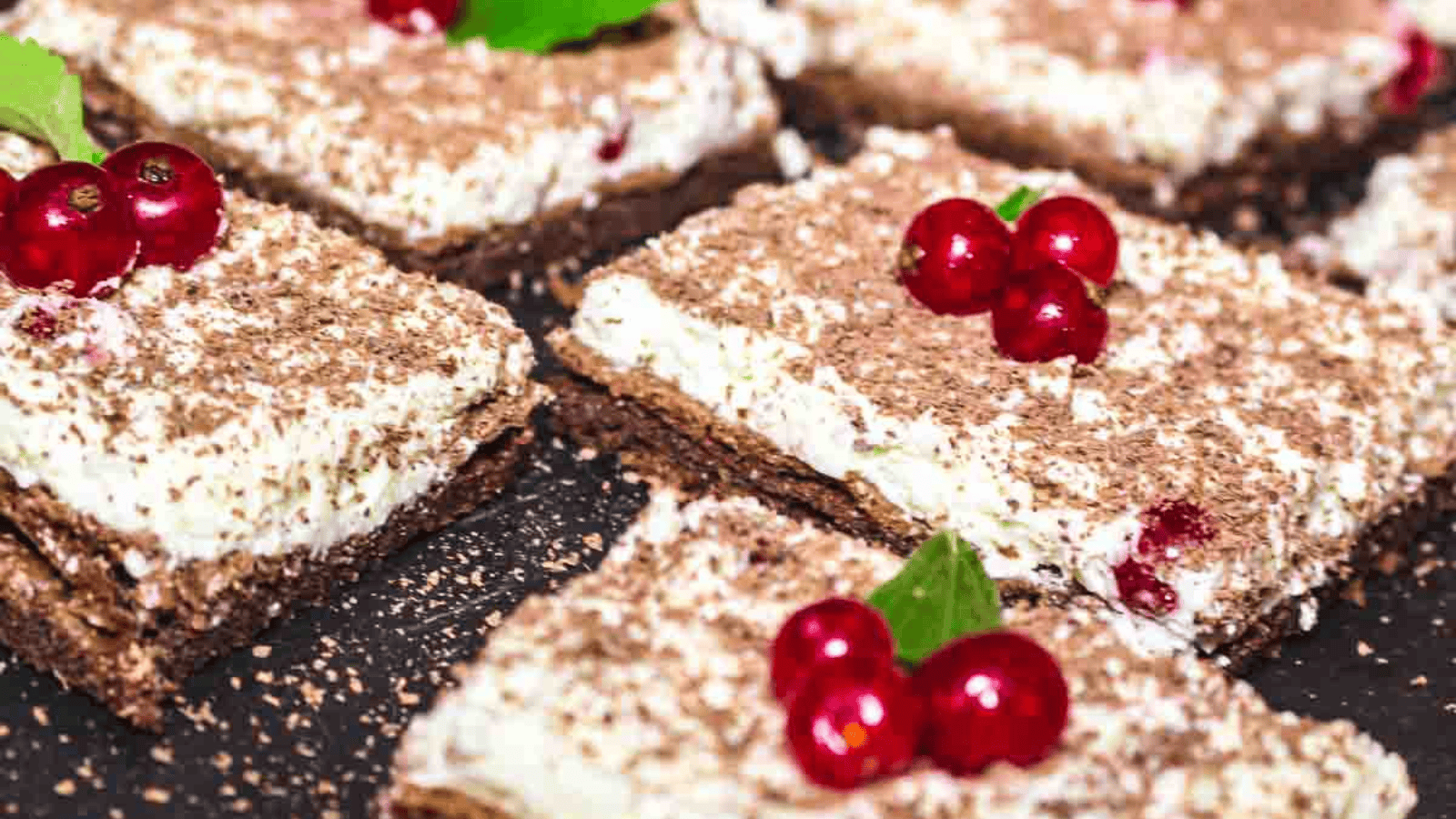 Flourless Chocolate Sheet Cake with berries.
