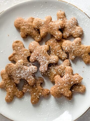 A plate of Keto Gingerbread Cookies.