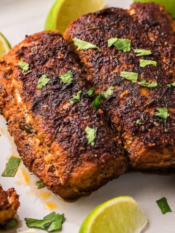 A close-up image of Blackened Mahi Mahi.