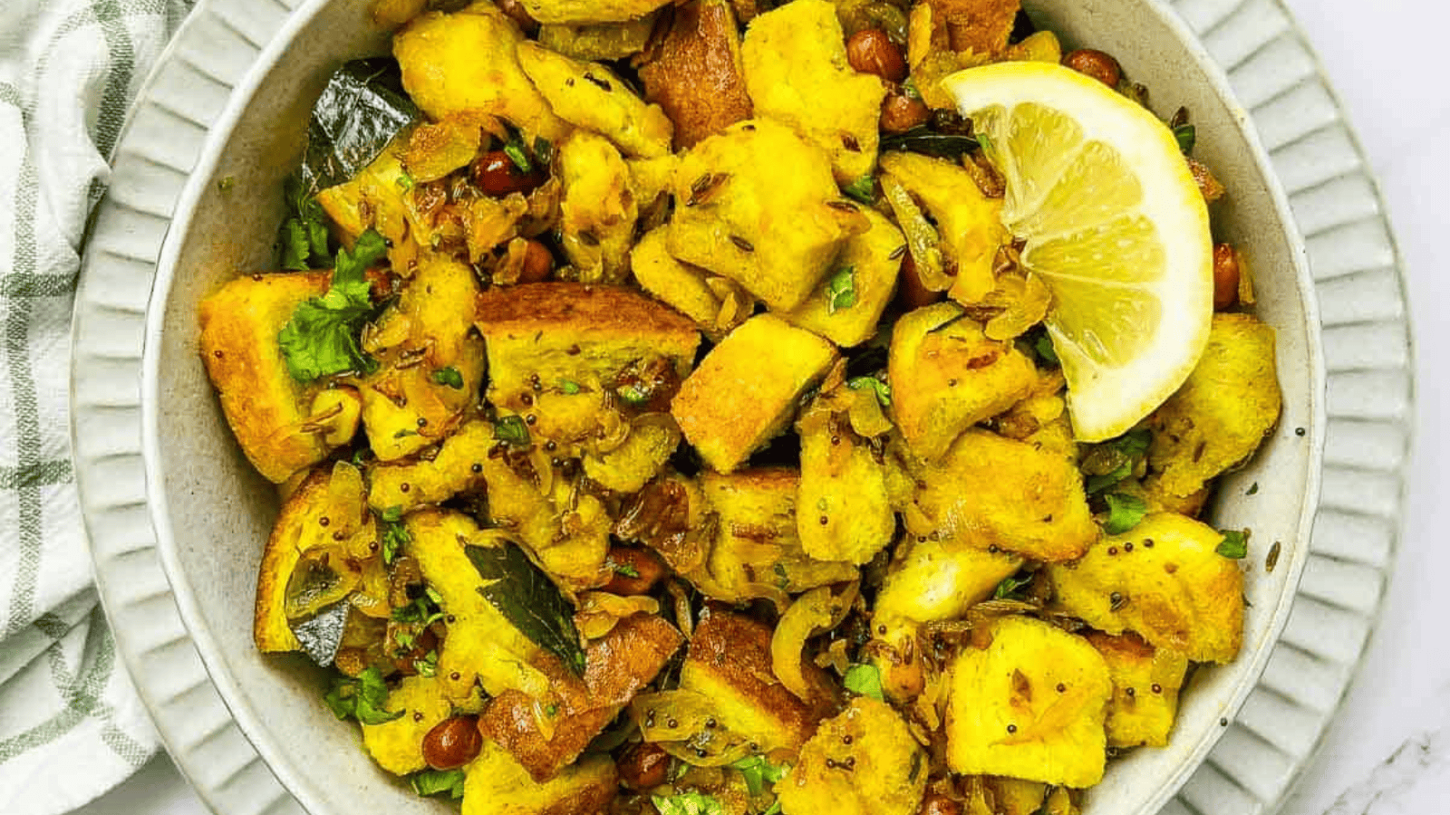 Bread Upma top view.