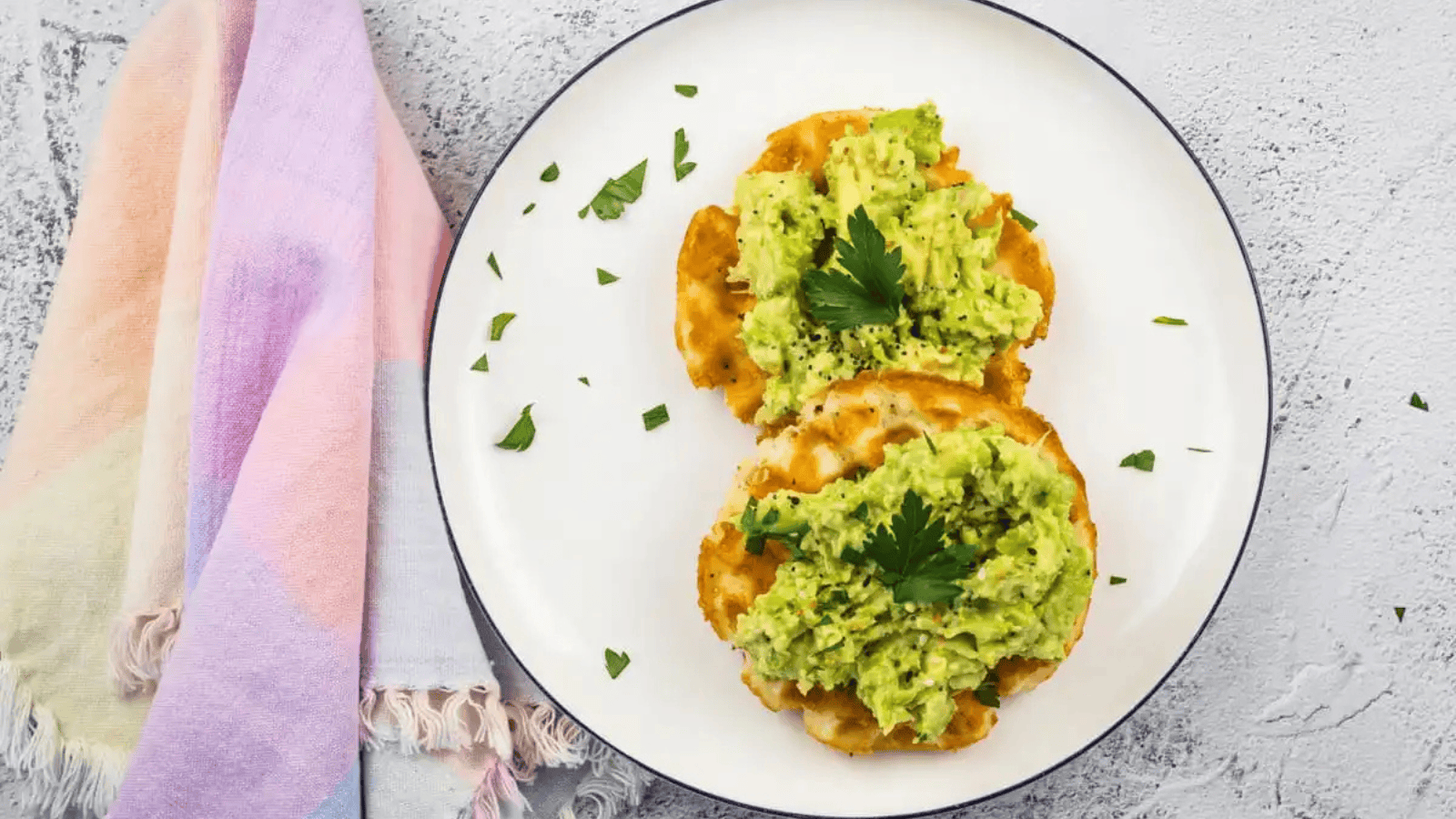 Avocado Toast top view.