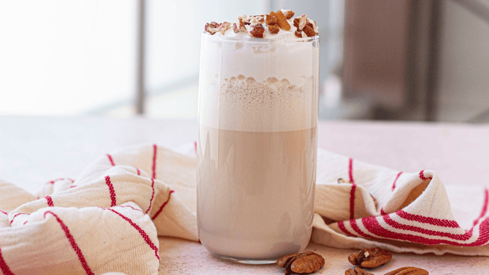 Boozy Bourbon Street Milkshake with walnuts.