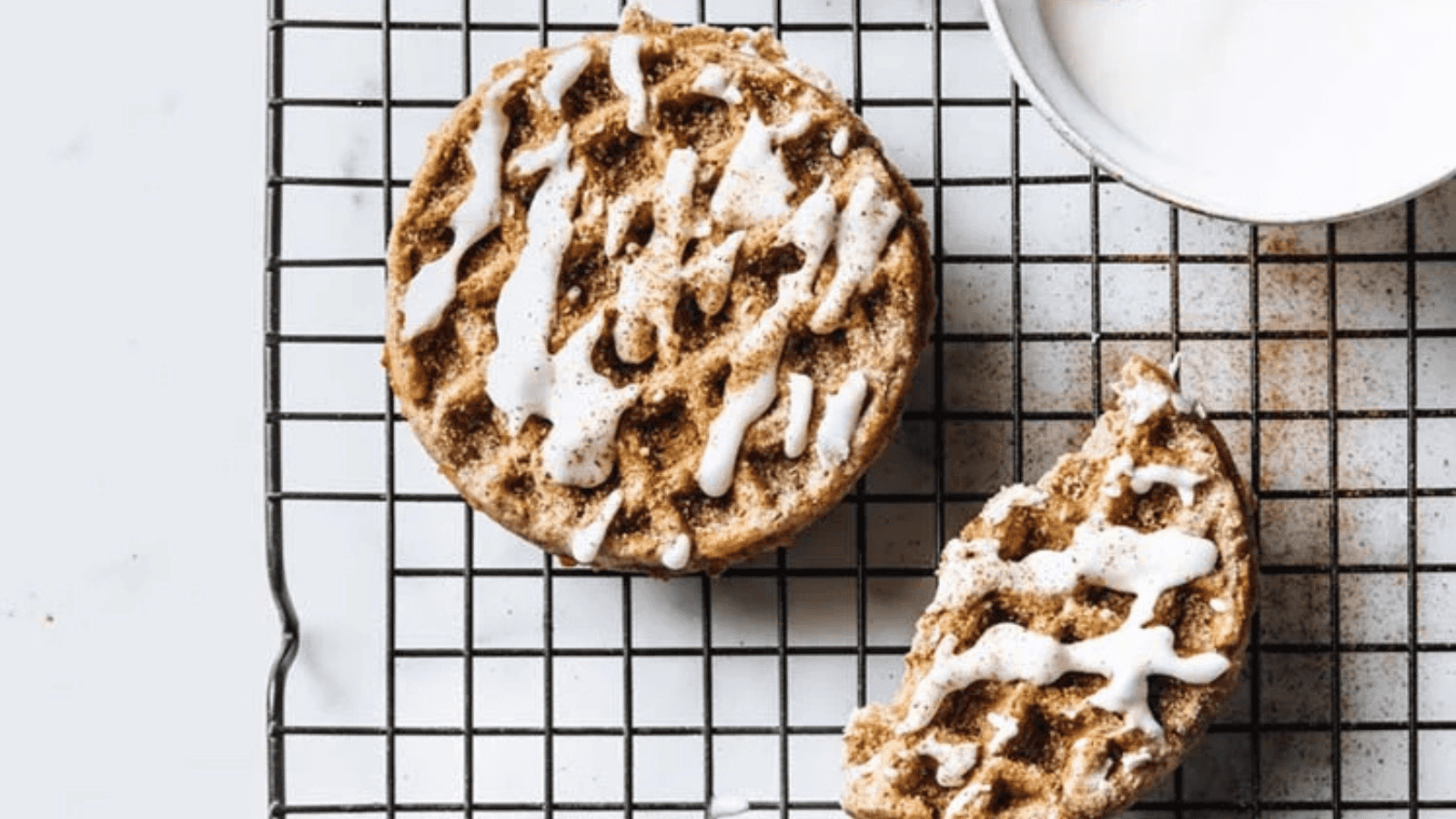 Eggs Benedict Chaffle close up.