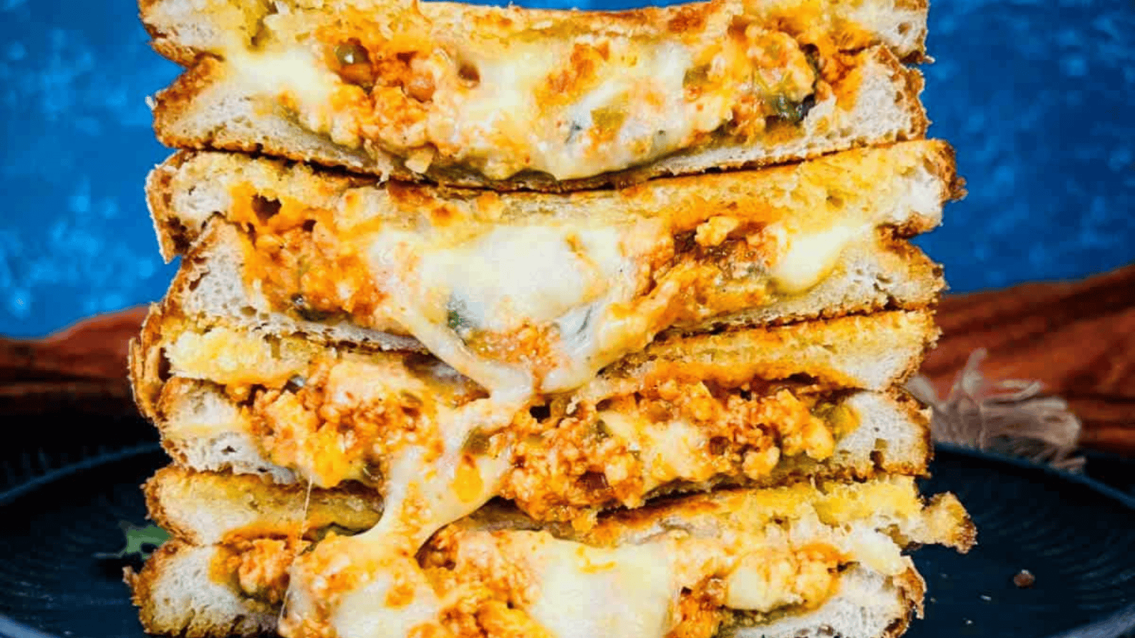 Paneer Sandwich close up.