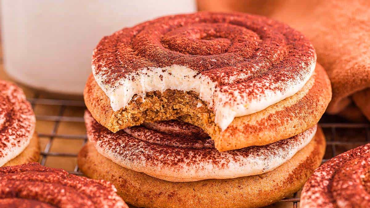 A stack of Tiramisu Cookies.