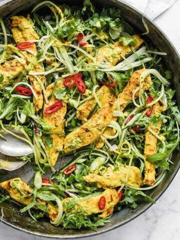 An overview of Low-Carb Thai Chicken Salad.