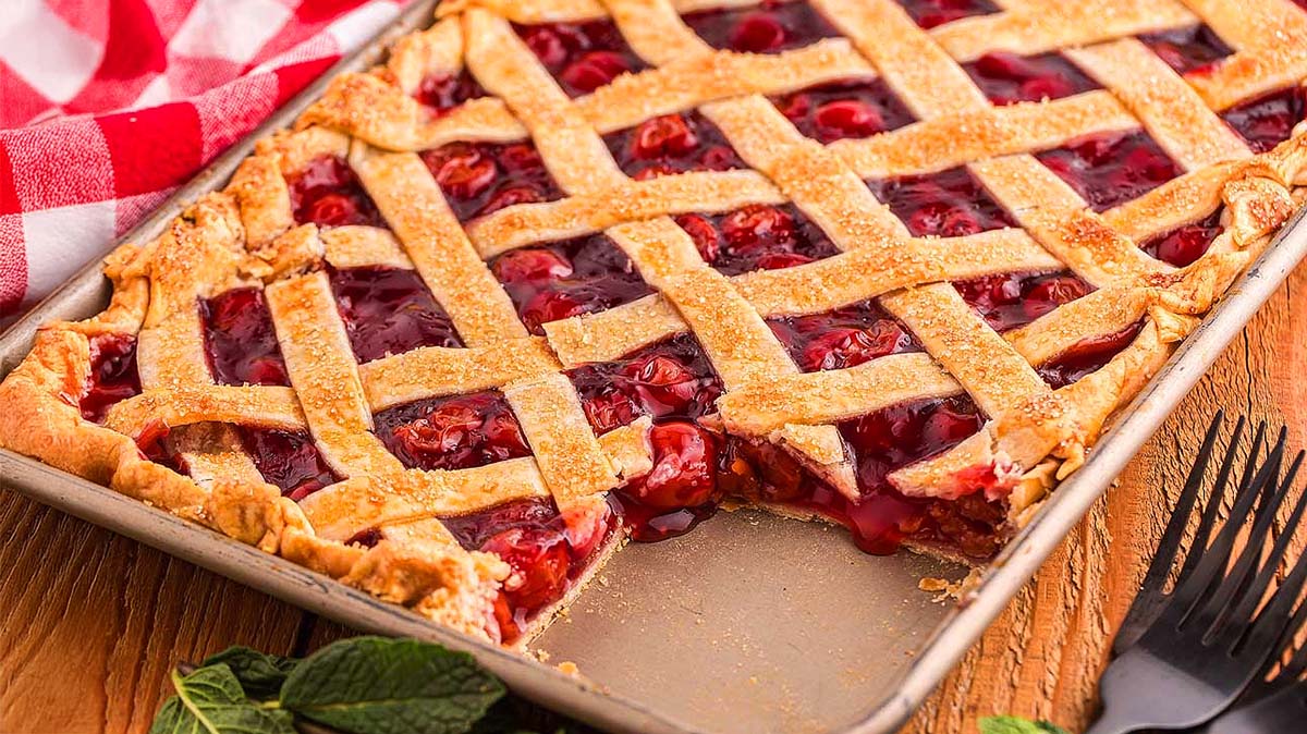 An image of a Cherry Slab Pie.