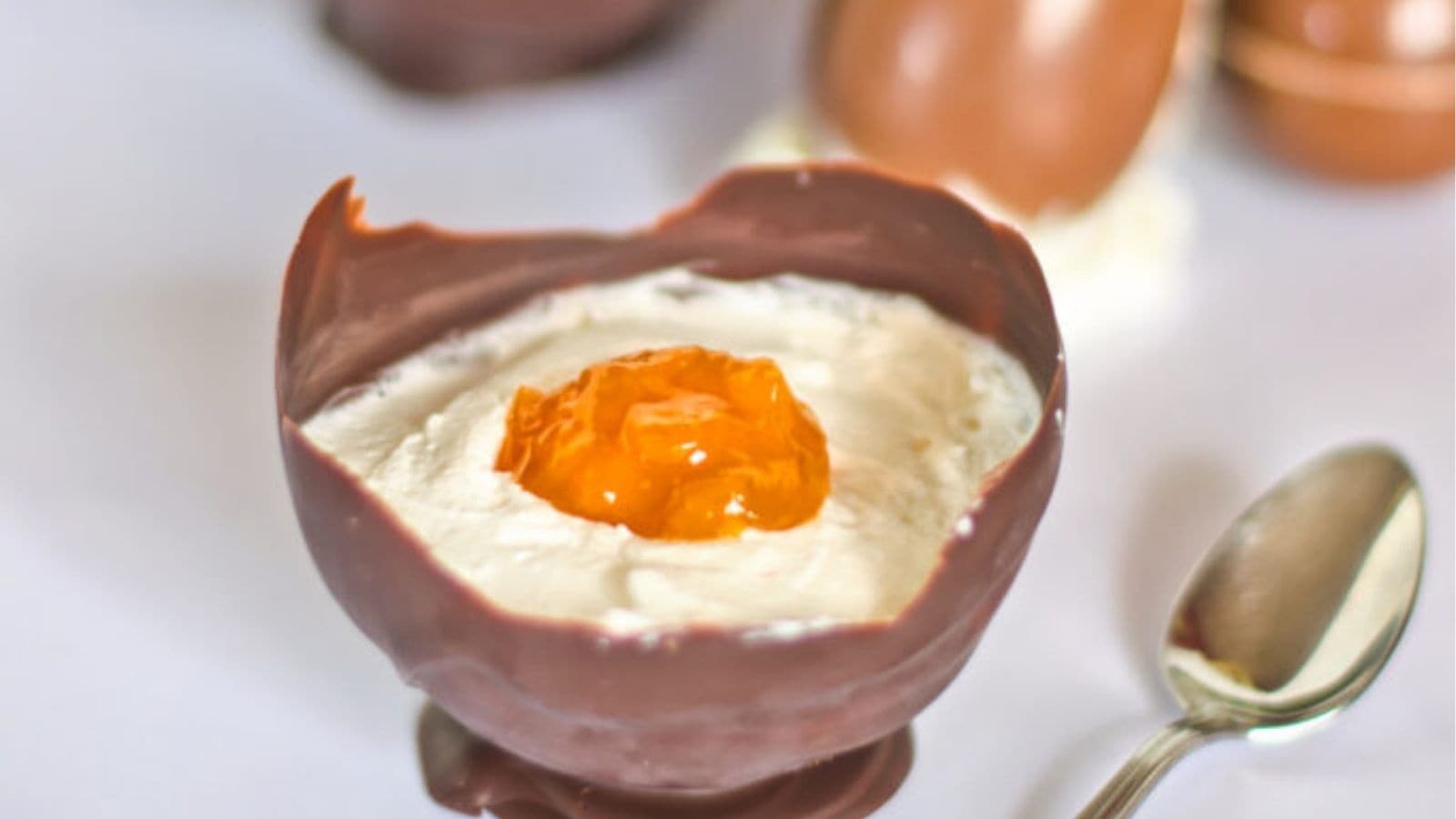 Close-up image of vegan easter dessert.