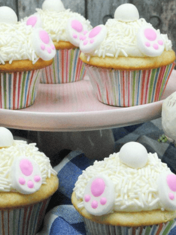 Easter Bunny Cake Cupcakes with sprinkles.