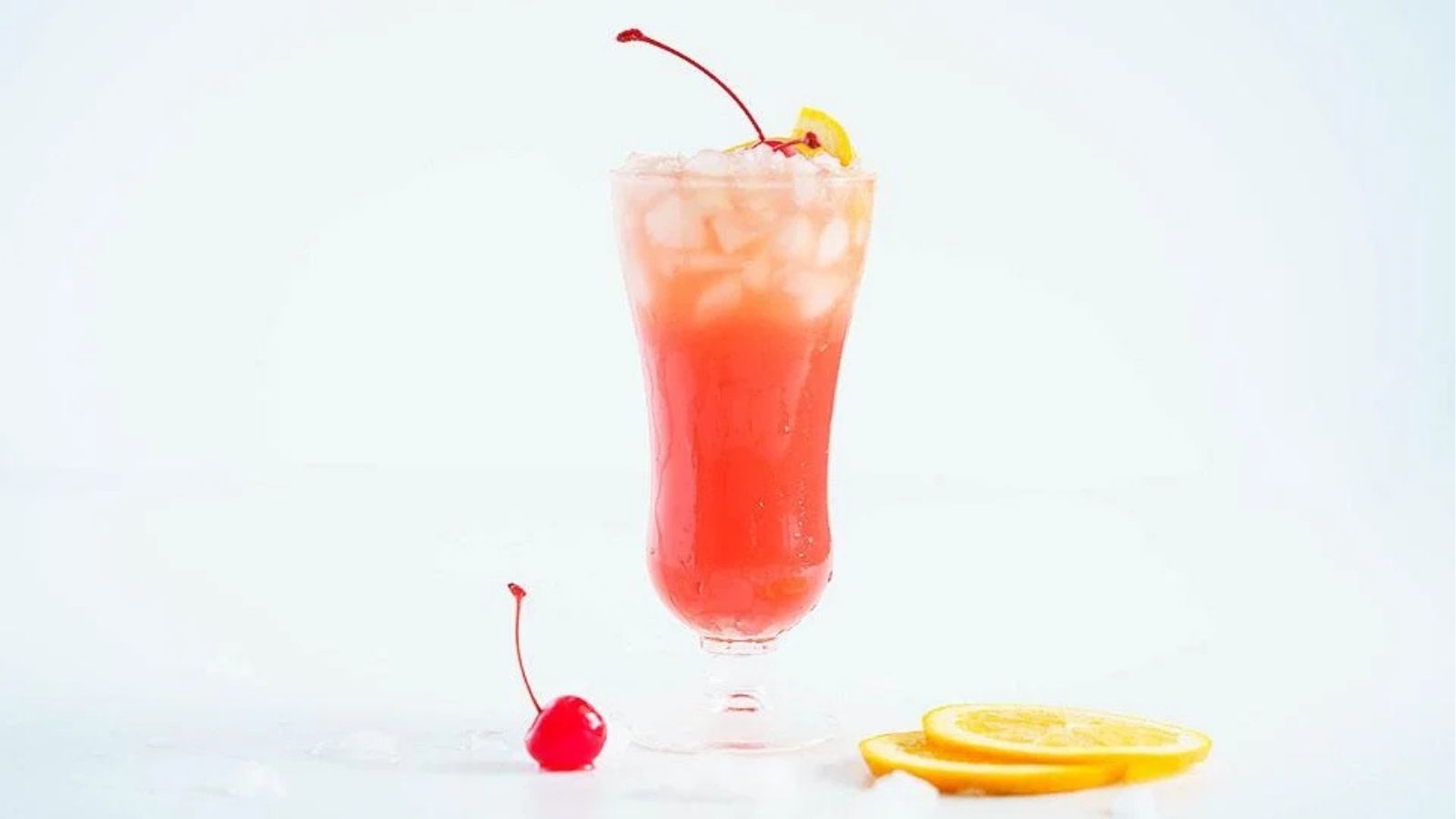 A glass of easy tropical rum runner cocktail.