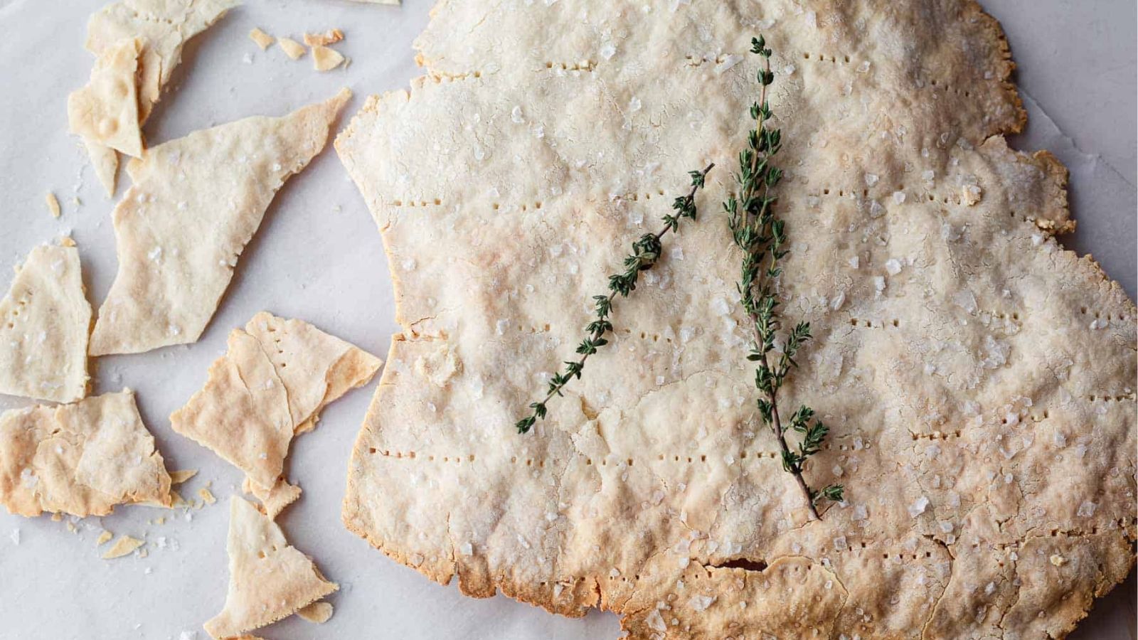 Close-up image of gluten free matzo.