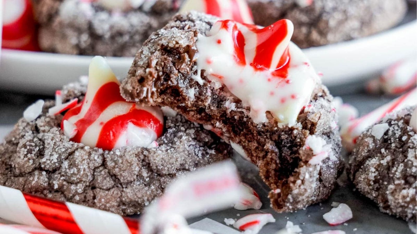 Close-up image of peppermint cookies.