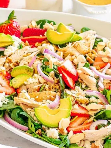 A plate of Strawberry Fields Salad.