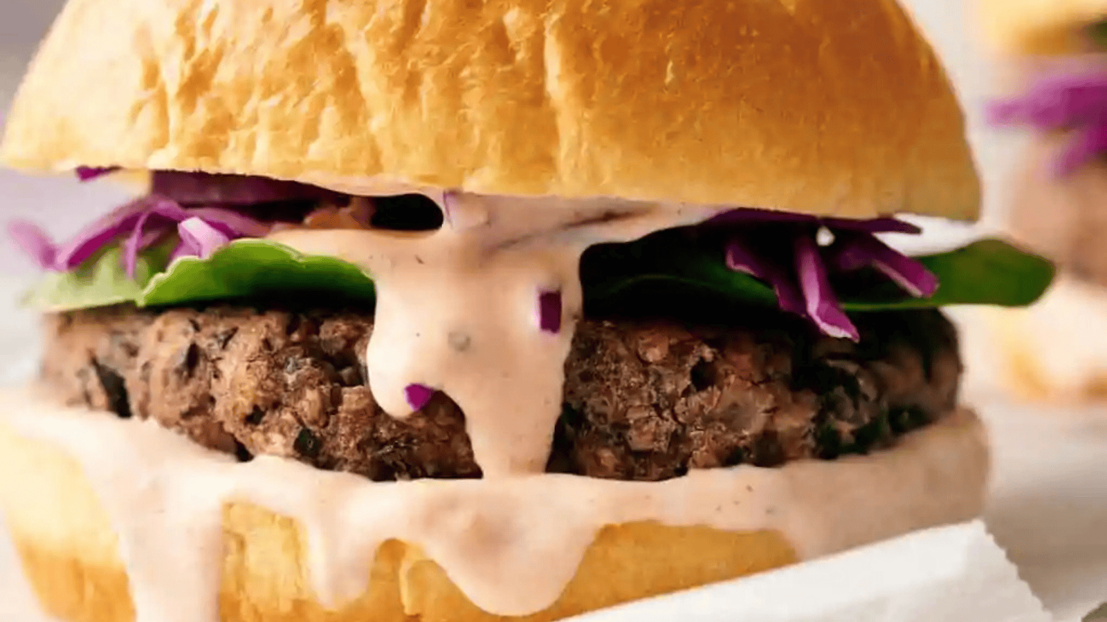 Black Bean Burger close up.