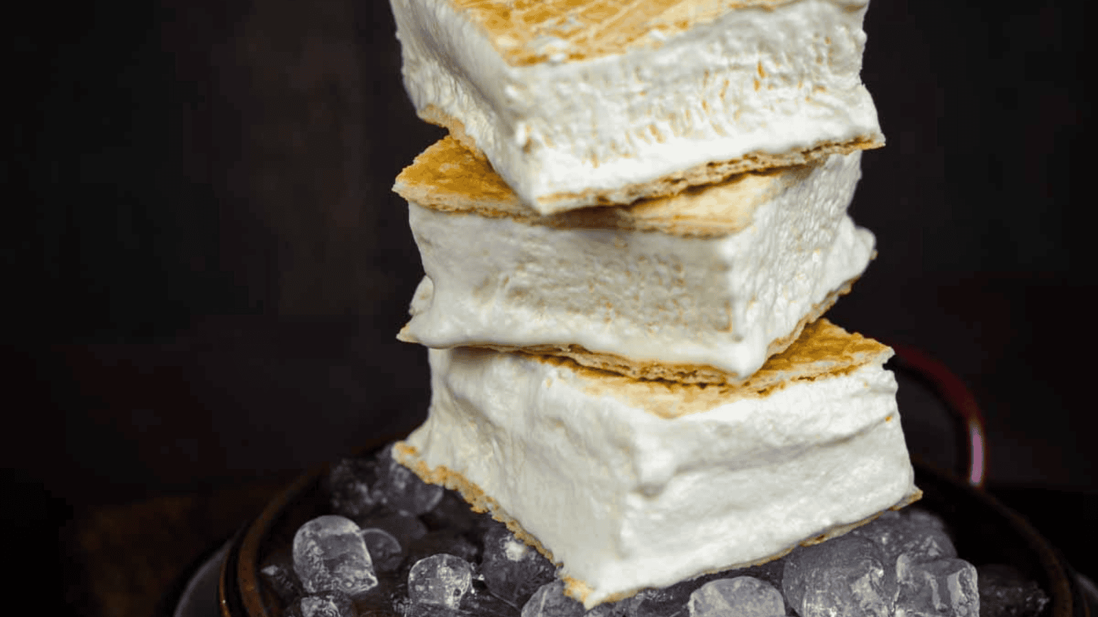 Sugar-Free Ice Cream Sandwich stacked.