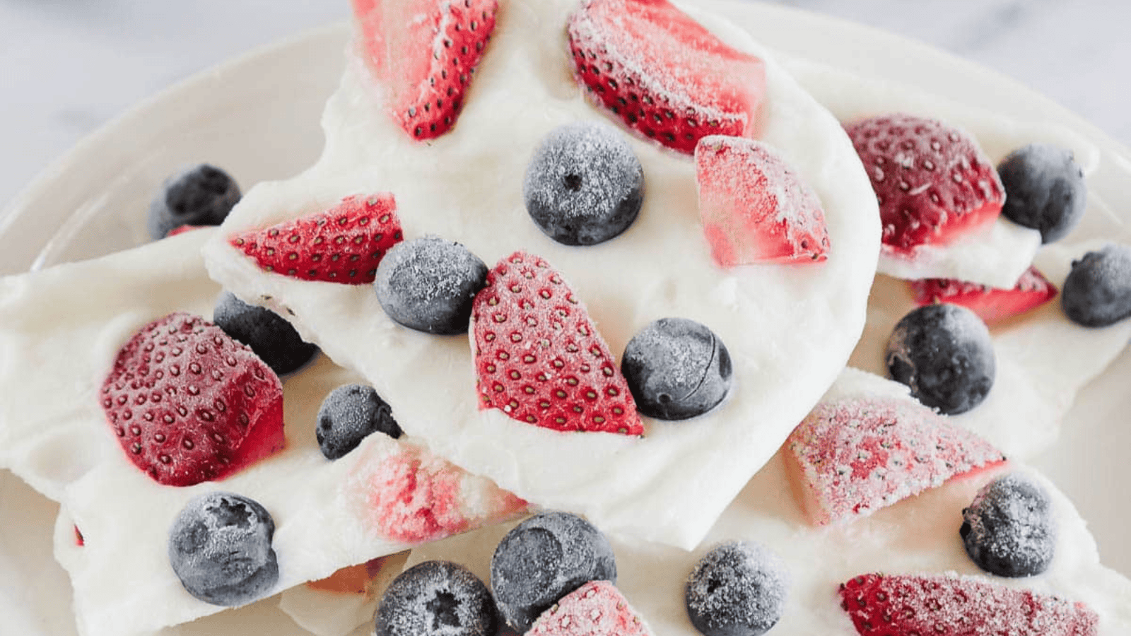 Berry Yogurt Bark stacked.