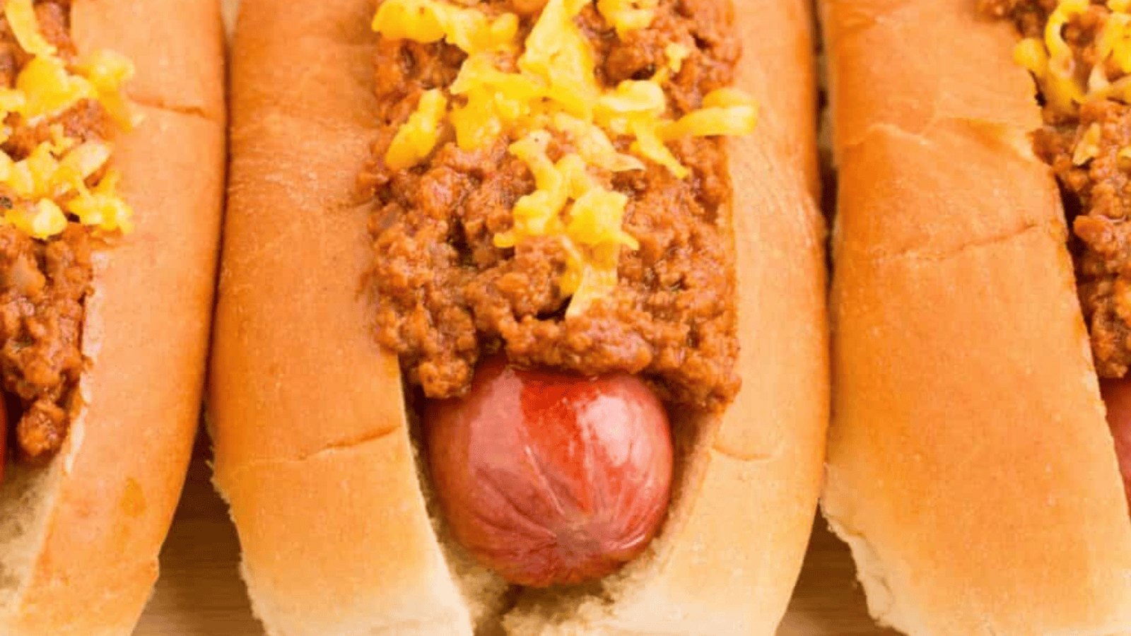 Hot Dog Chili close up.