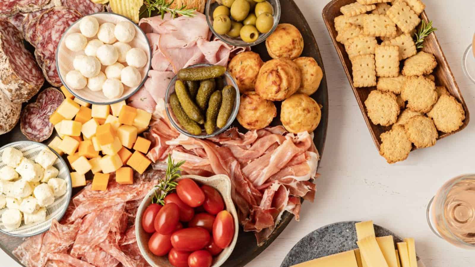 Top view of a Hot Chocolate Charcuterie Board.